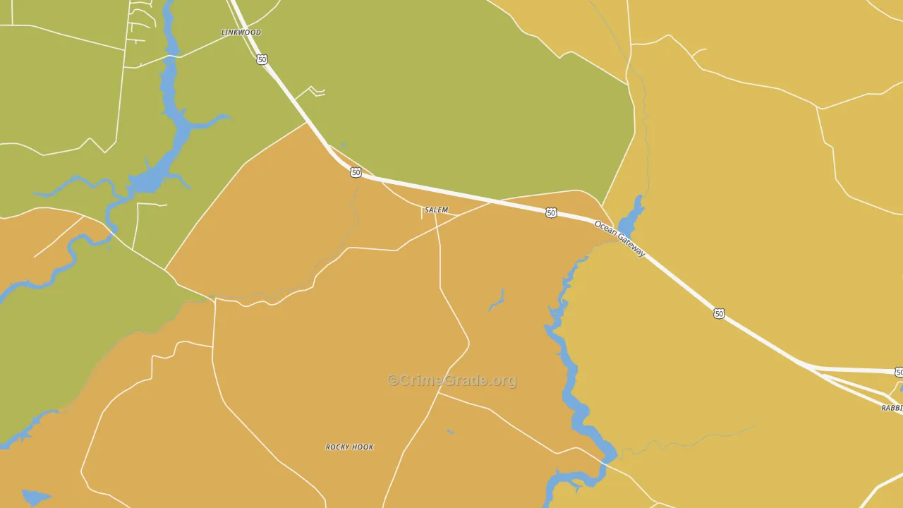 Salem, MD Map of Murder Rates