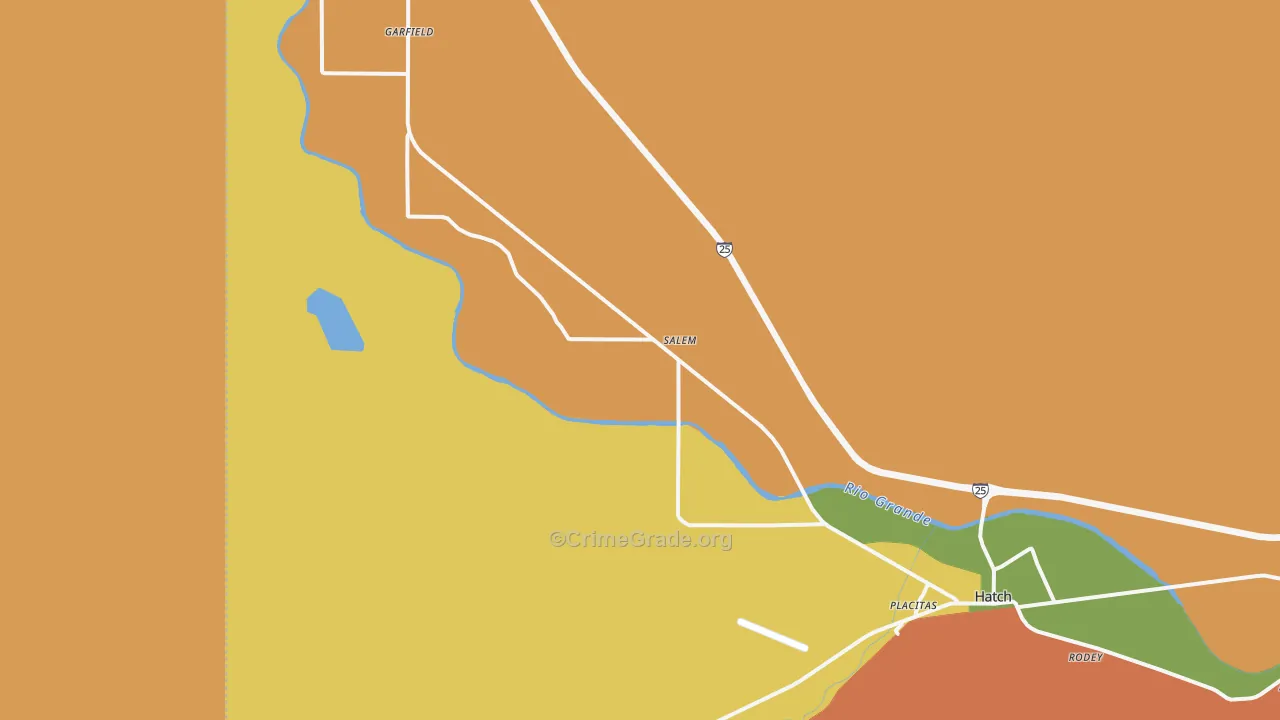 Salem, NM Map of Murder Rates
