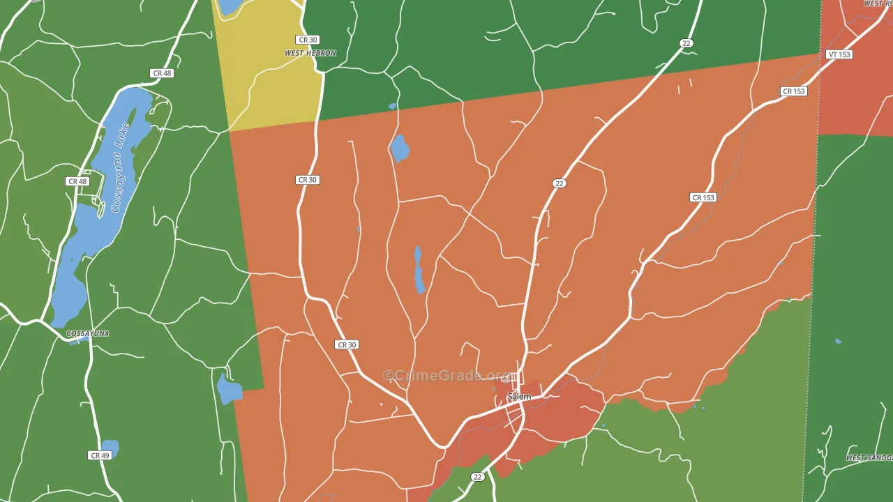 Salem, NY Map of Murder Rates
