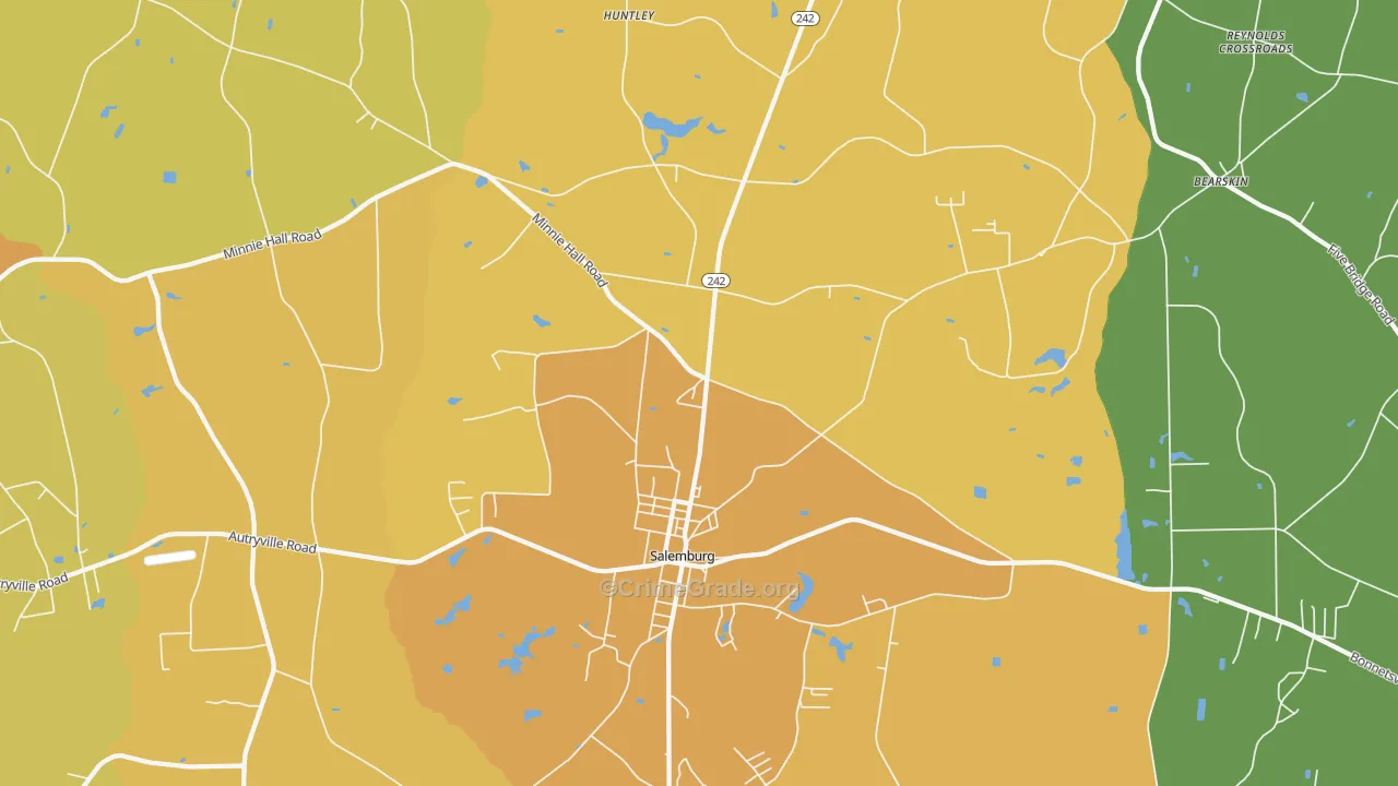 Salemburg, NC Map of Murder Rates