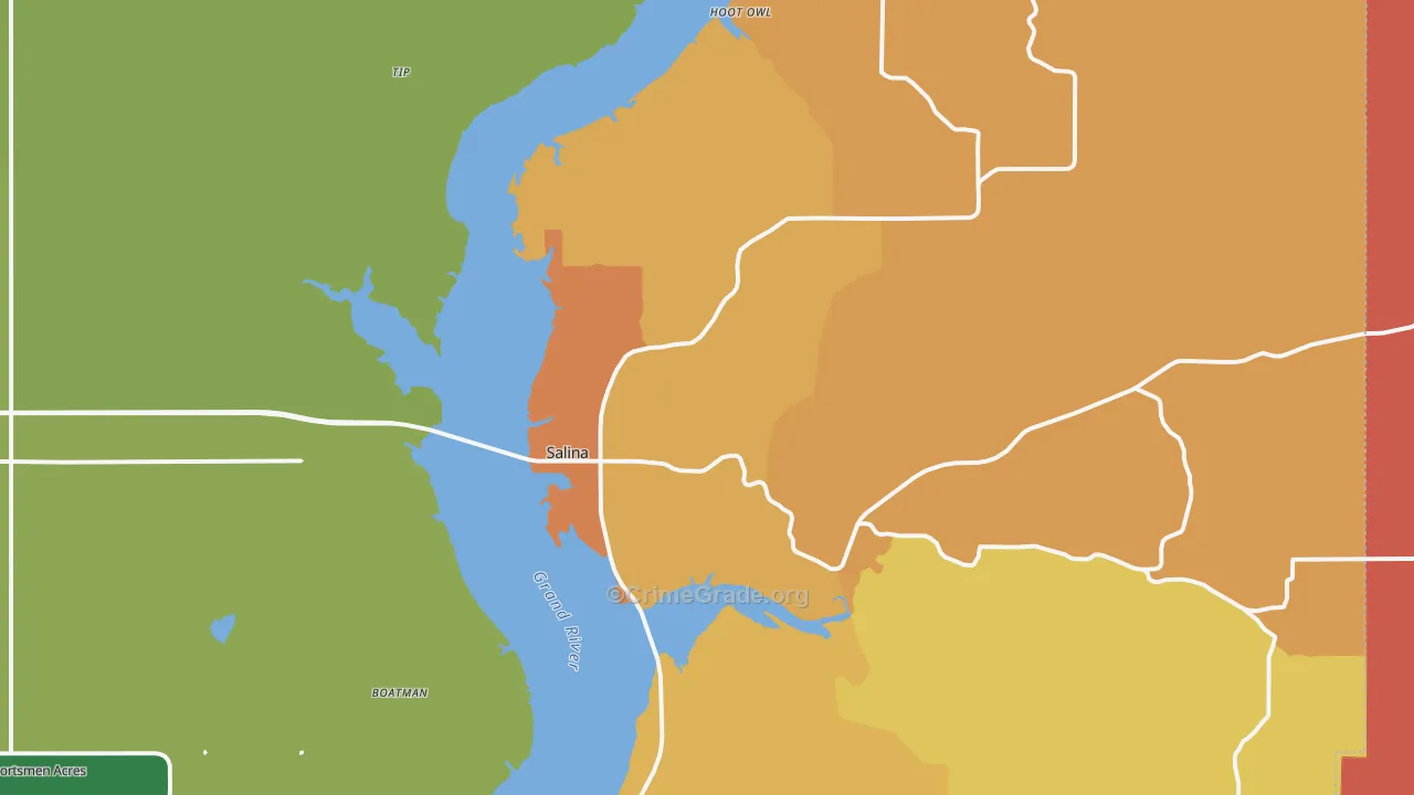 Salina, OK Map of Murder Rates