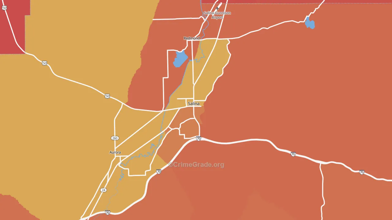 Salina, UT Map of Murder Rates