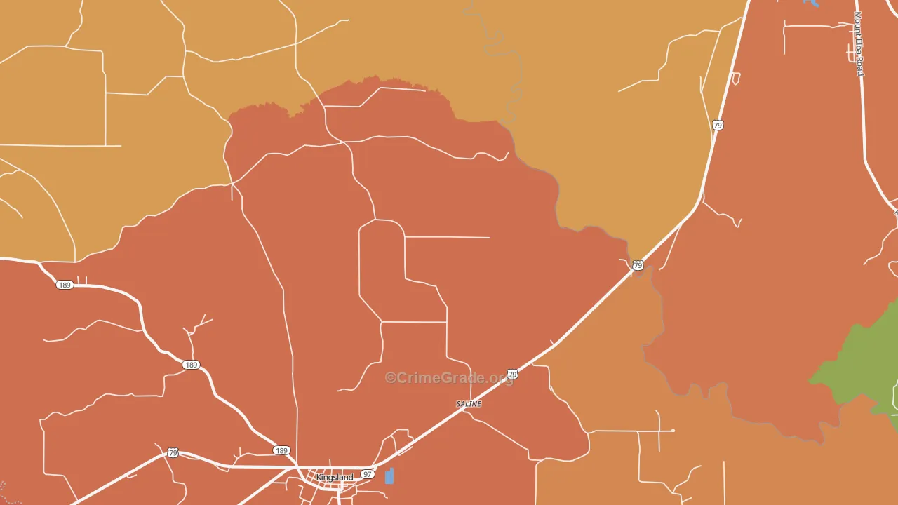Saline, AR Map of Murder Rates