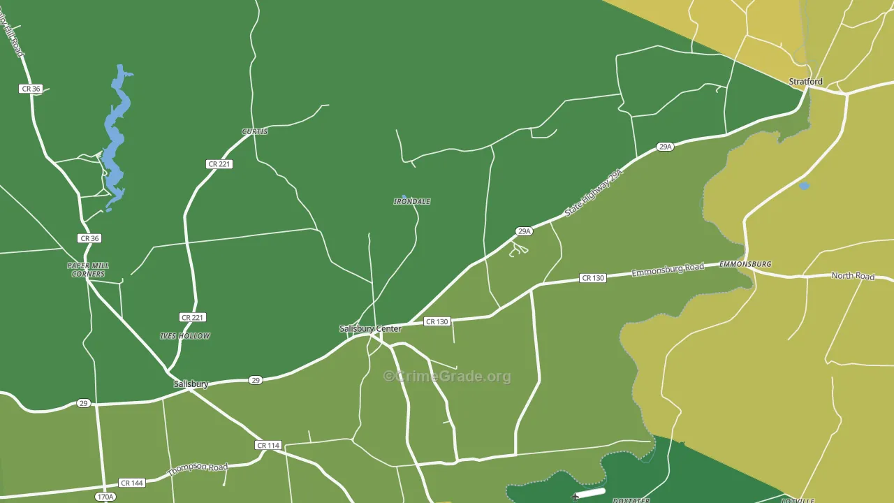 Salisbury Center, NY Map of Murder Rates