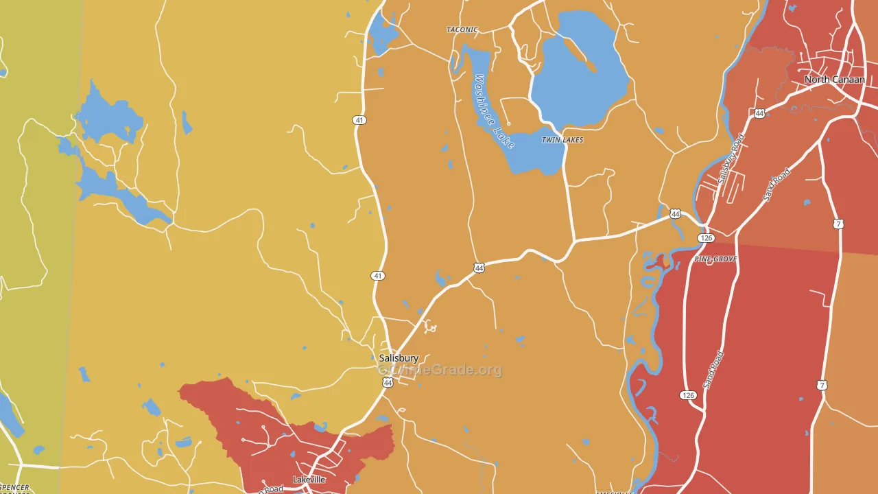 Salisbury, CT Map of Murder Rates