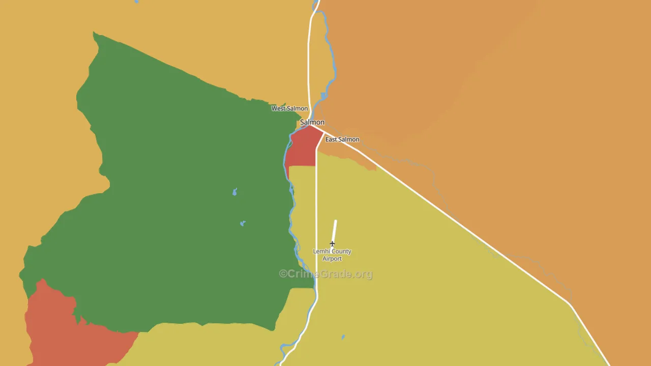 Salmon, ID Map of Murder Rates