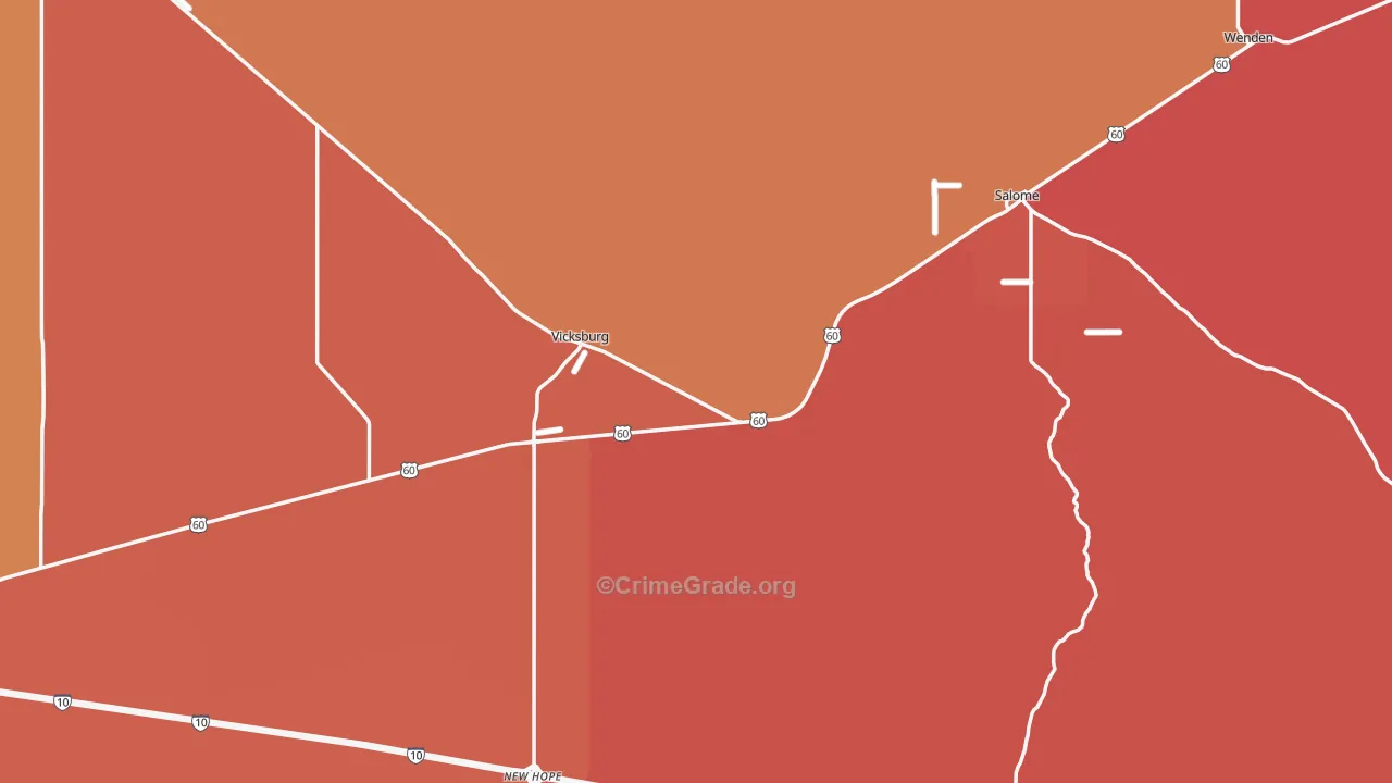 Salome, AZ Map of Murder Rates