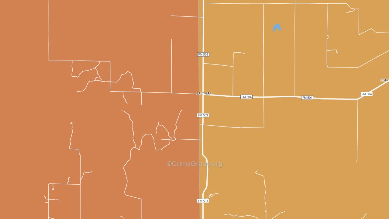 Salt Gap, TX Map of Murder Rates