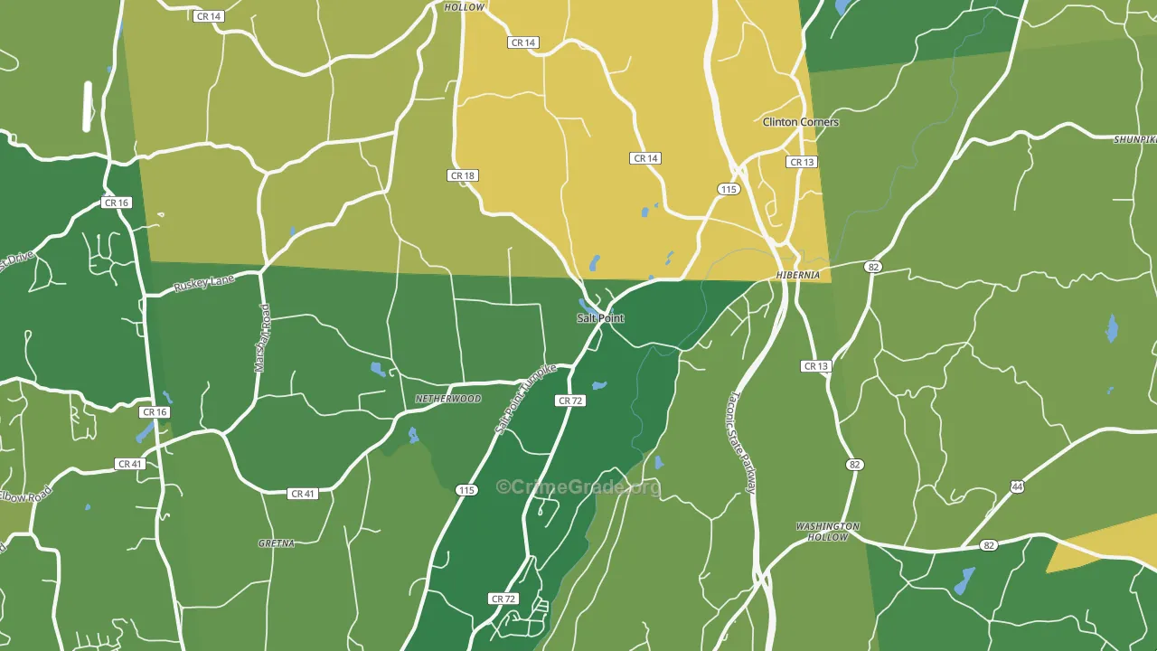 Salt Point, NY Map of Murder Rates
