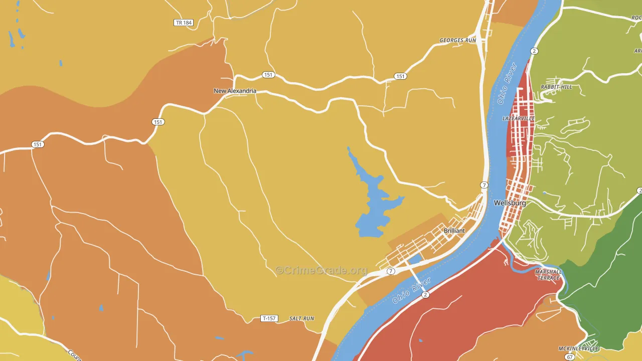 Salt Run, OH Map of Murder Rates