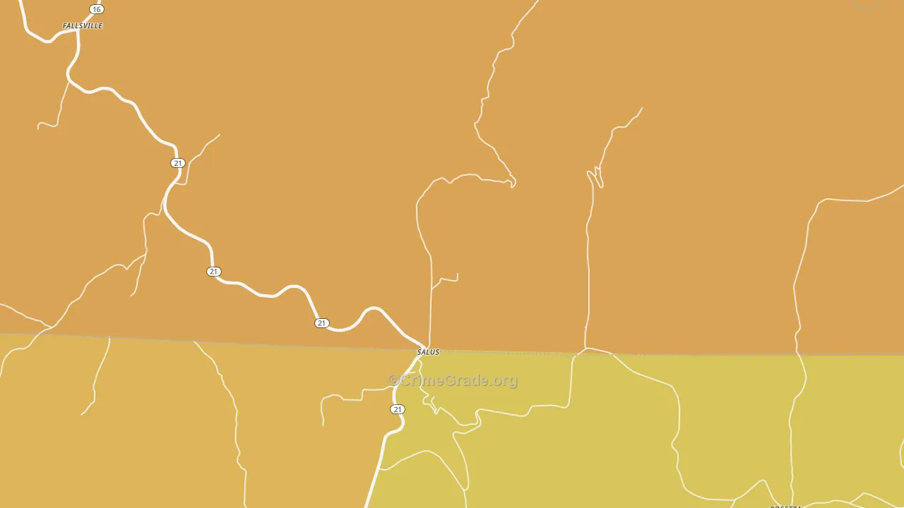 Salus, AR Map of Murder Rates