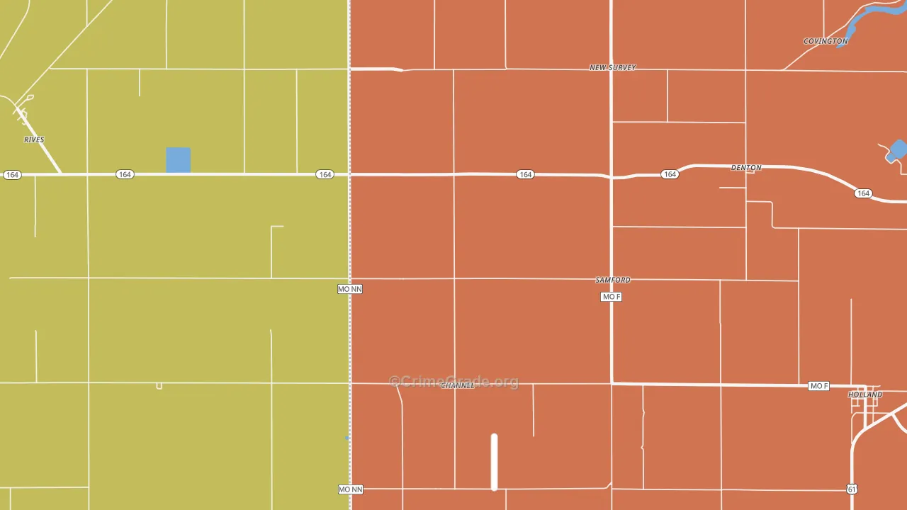 Samford, MO Map of Murder Rates