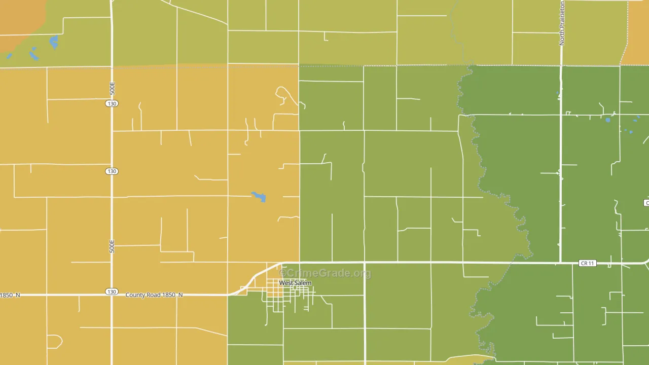 Samsville, IL Map of Murder Rates