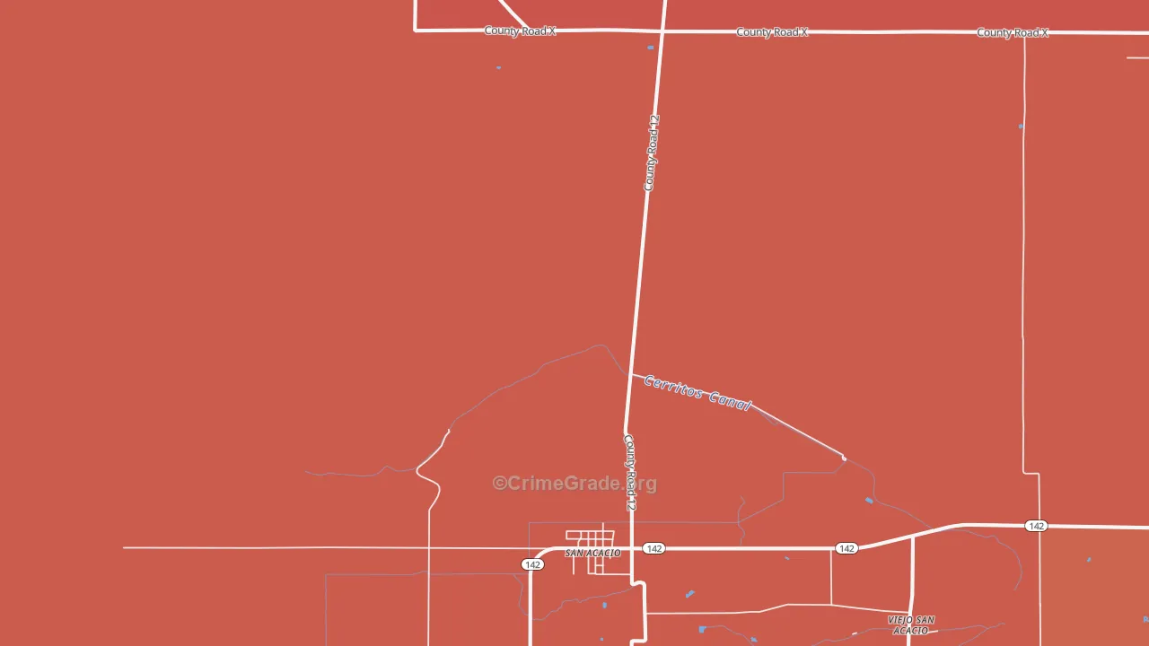 San Acacio, CO Map of Murder Rates