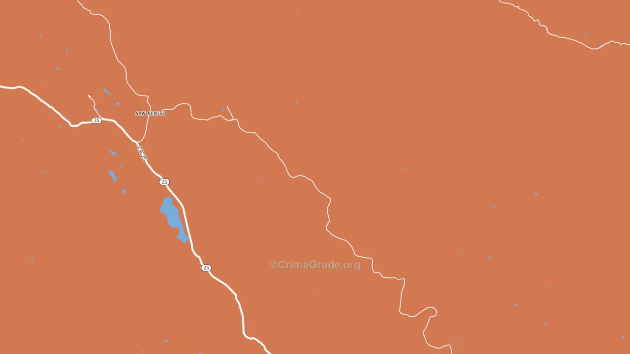 San Benito, CA Map of Murder Rates