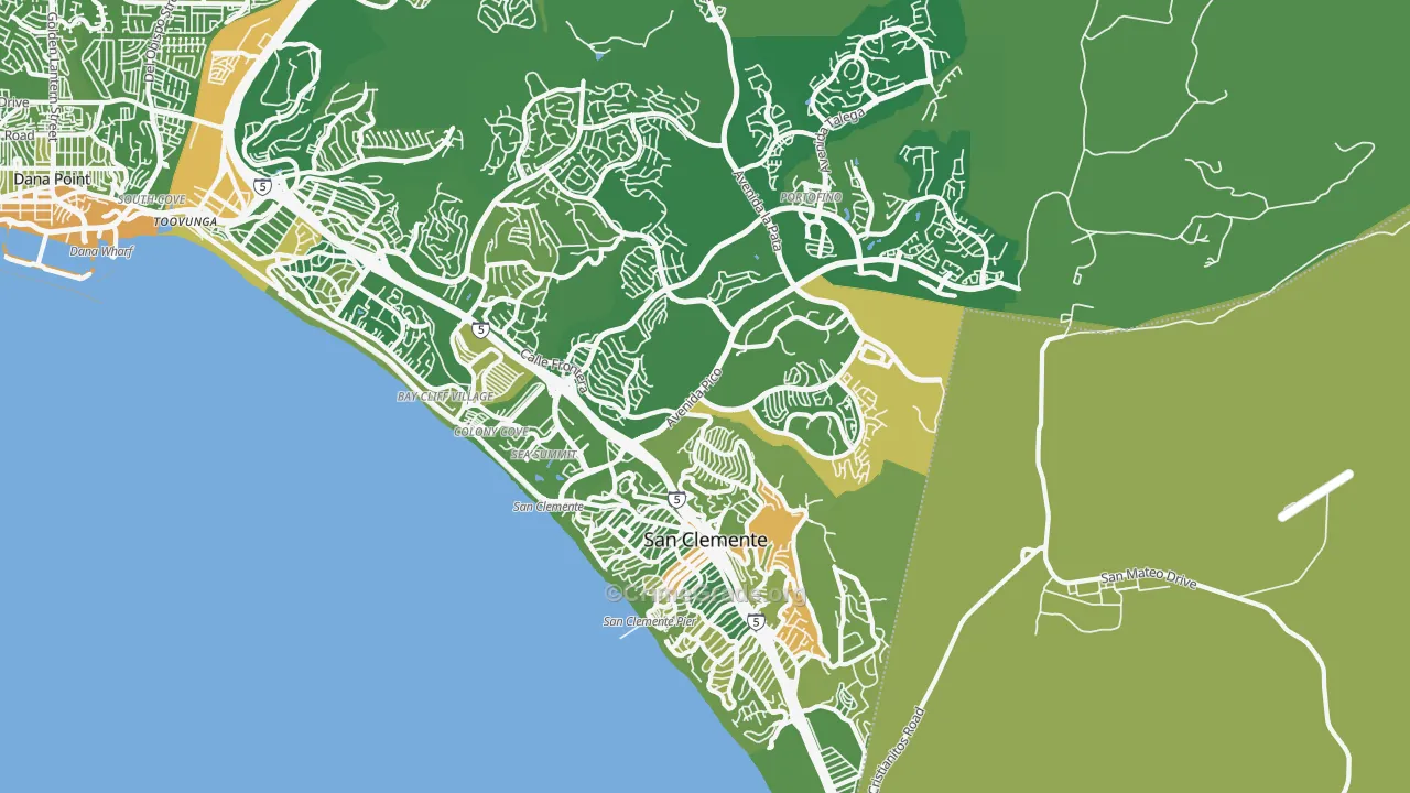 San Clemente, CA Map of Murder Rates