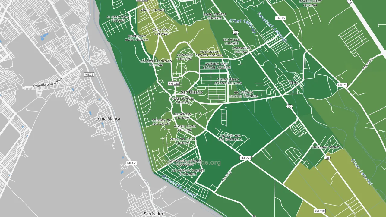 San Elizario, TX Map of Murder Rates