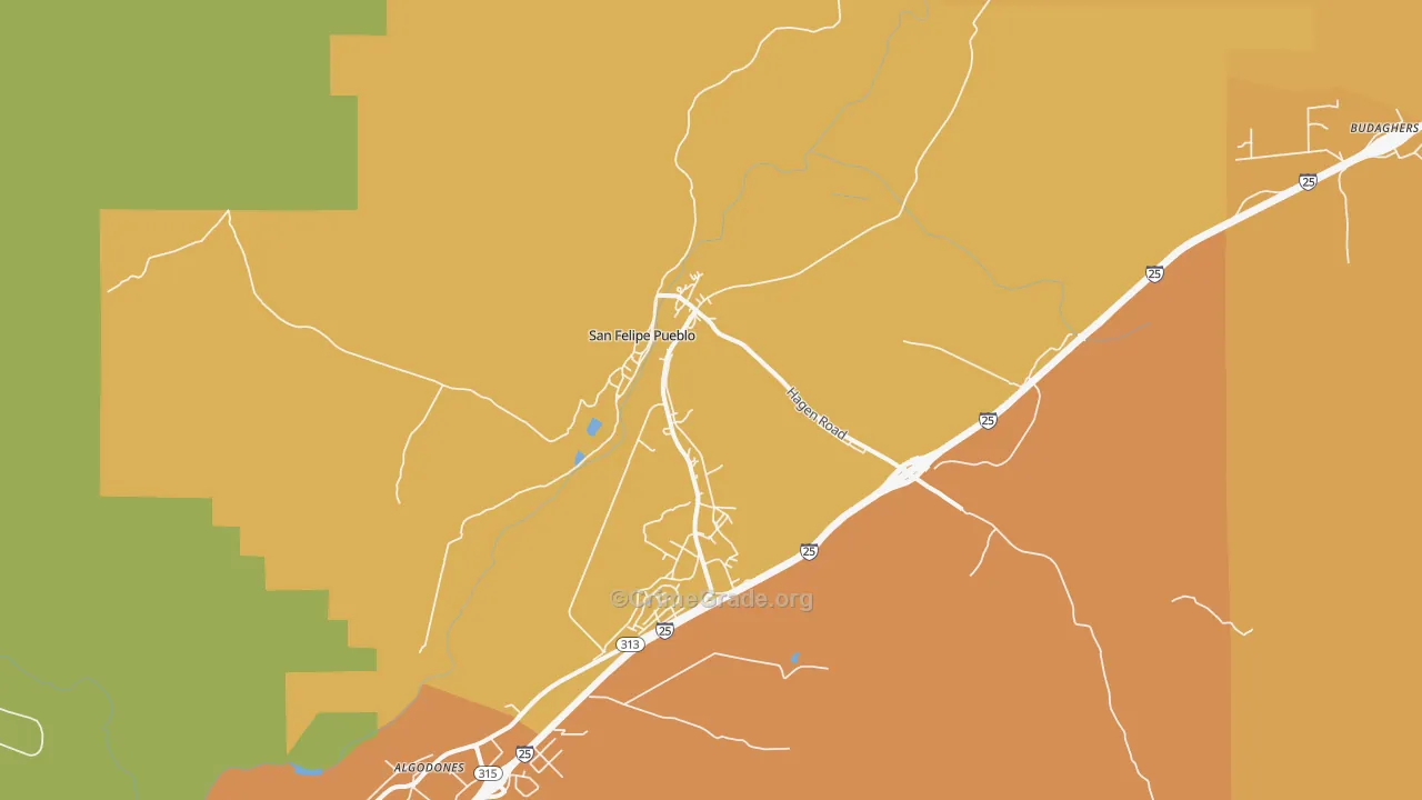 San Felipe Pueblo, NM Map of Murder Rates