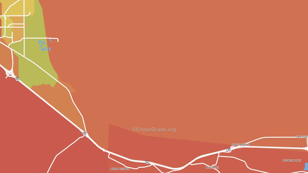 San Fidel, NM Map of Murder Rates