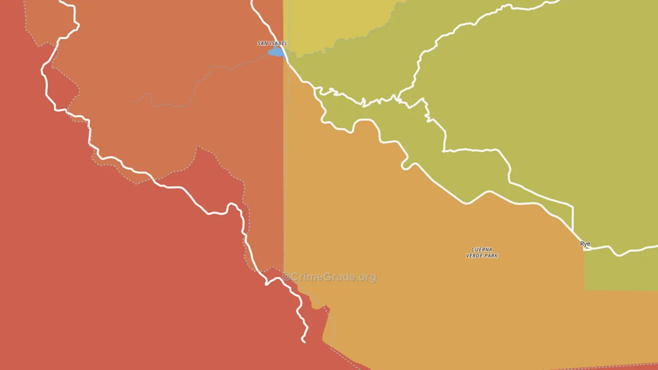 San Isabel, CO Map of Murder Rates