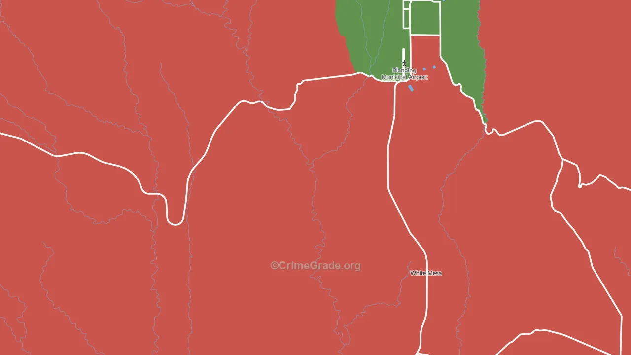 San Juan County, UT Map of Murder Rates