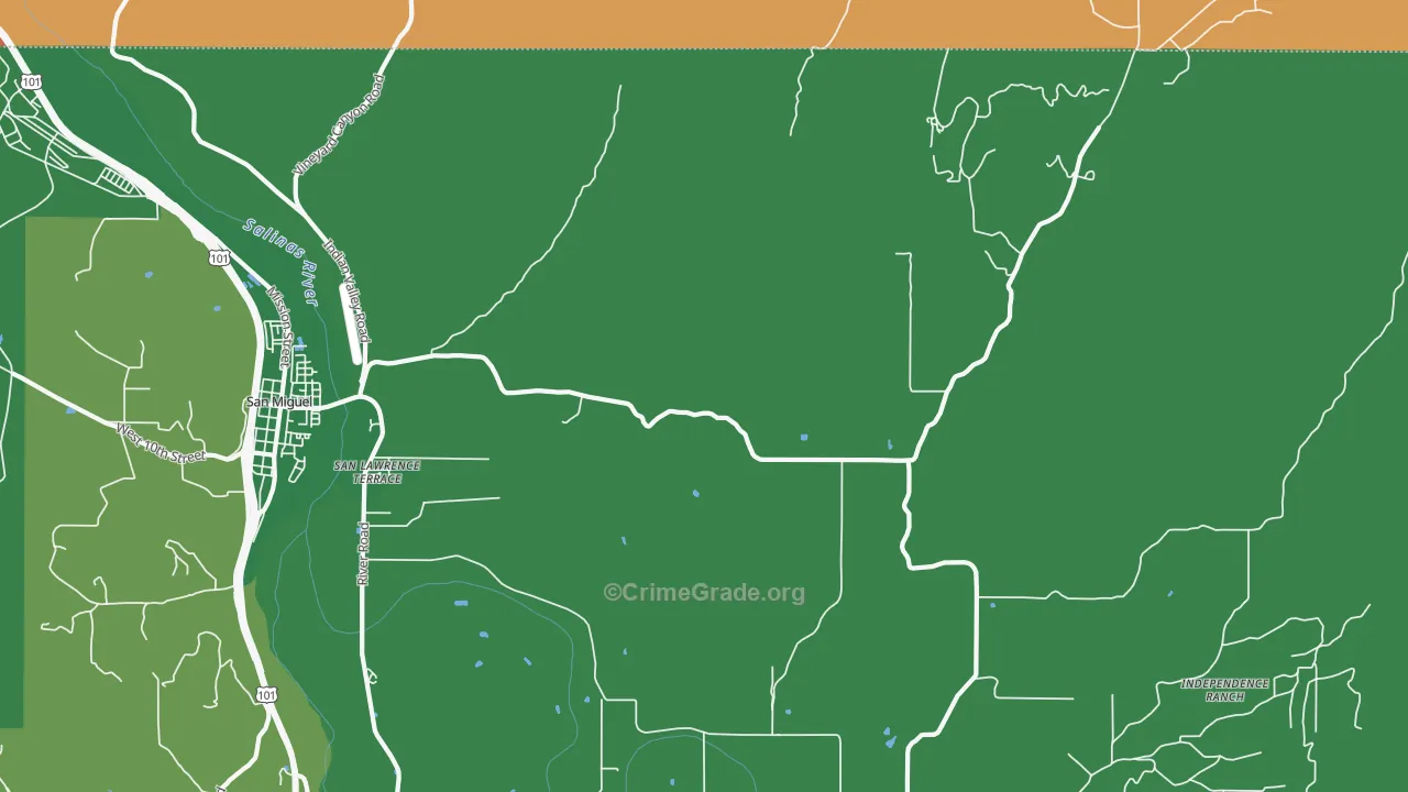 San Lawrence Terrace, CA Map of Murder Rates