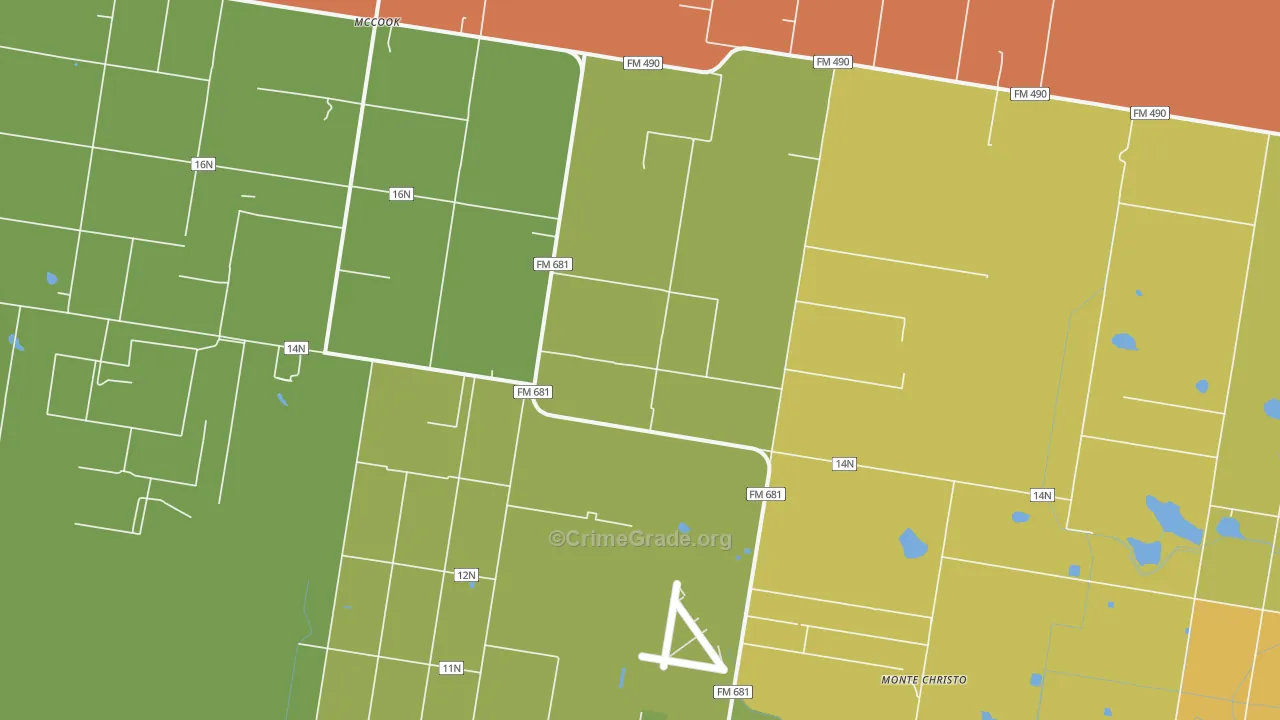 San Manuel-Linn, TX Map of Murder Rates