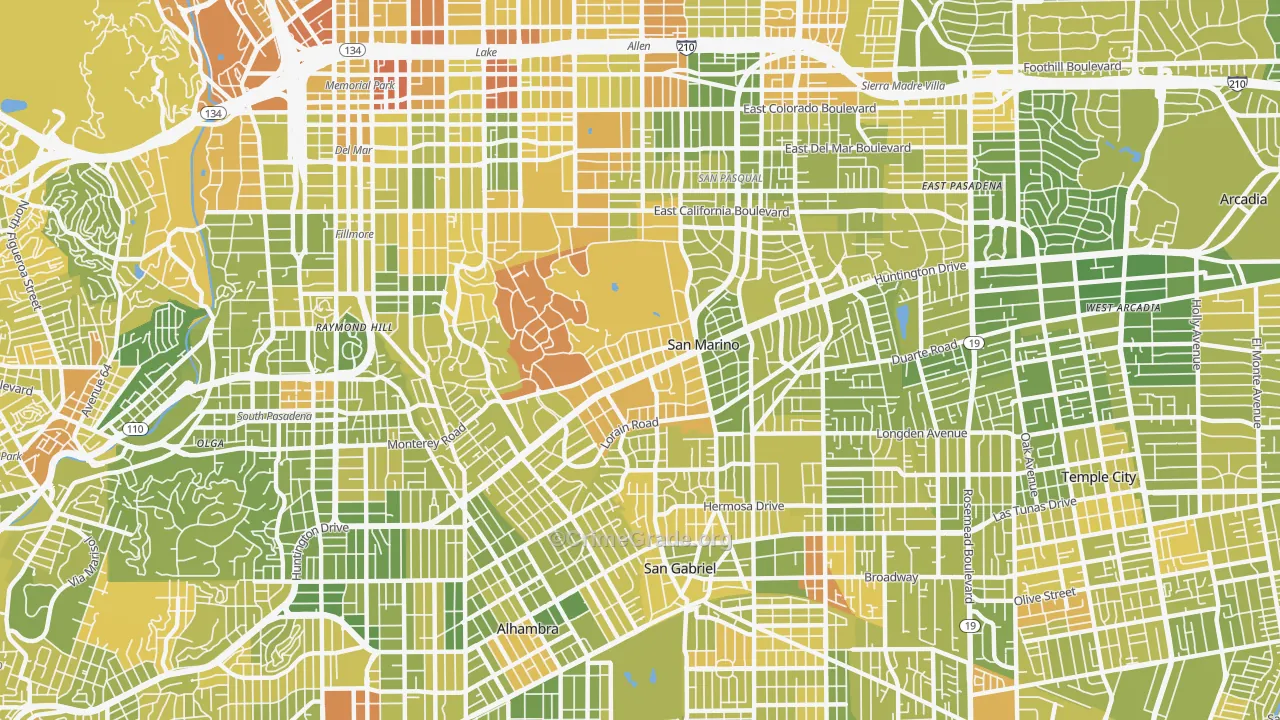 San Marino, CA Map of Murder Rates