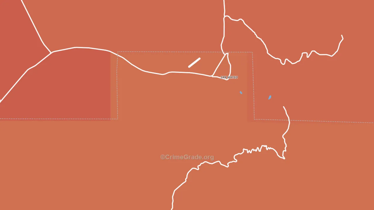 San Mateo, NM Map of Murder Rates