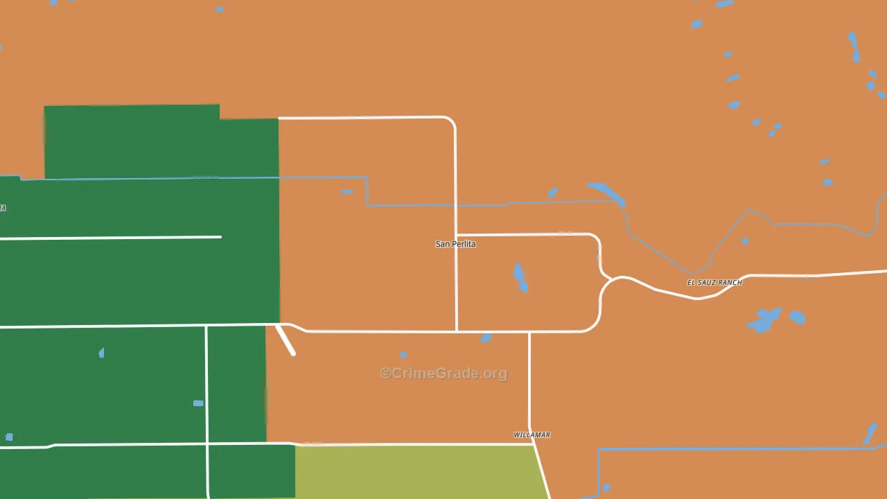 San Perlita, TX Map of Murder Rates
