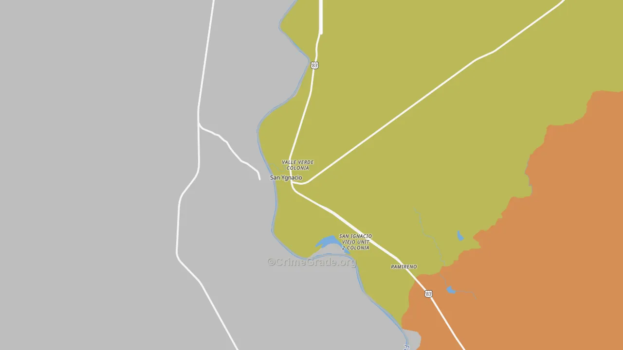 San Ygnacio, TX Map of Murder Rates