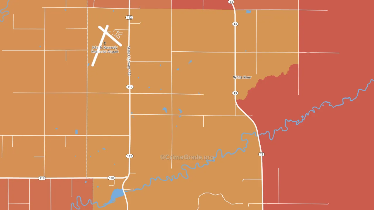 Sanborn, WI Map of Murder Rates
