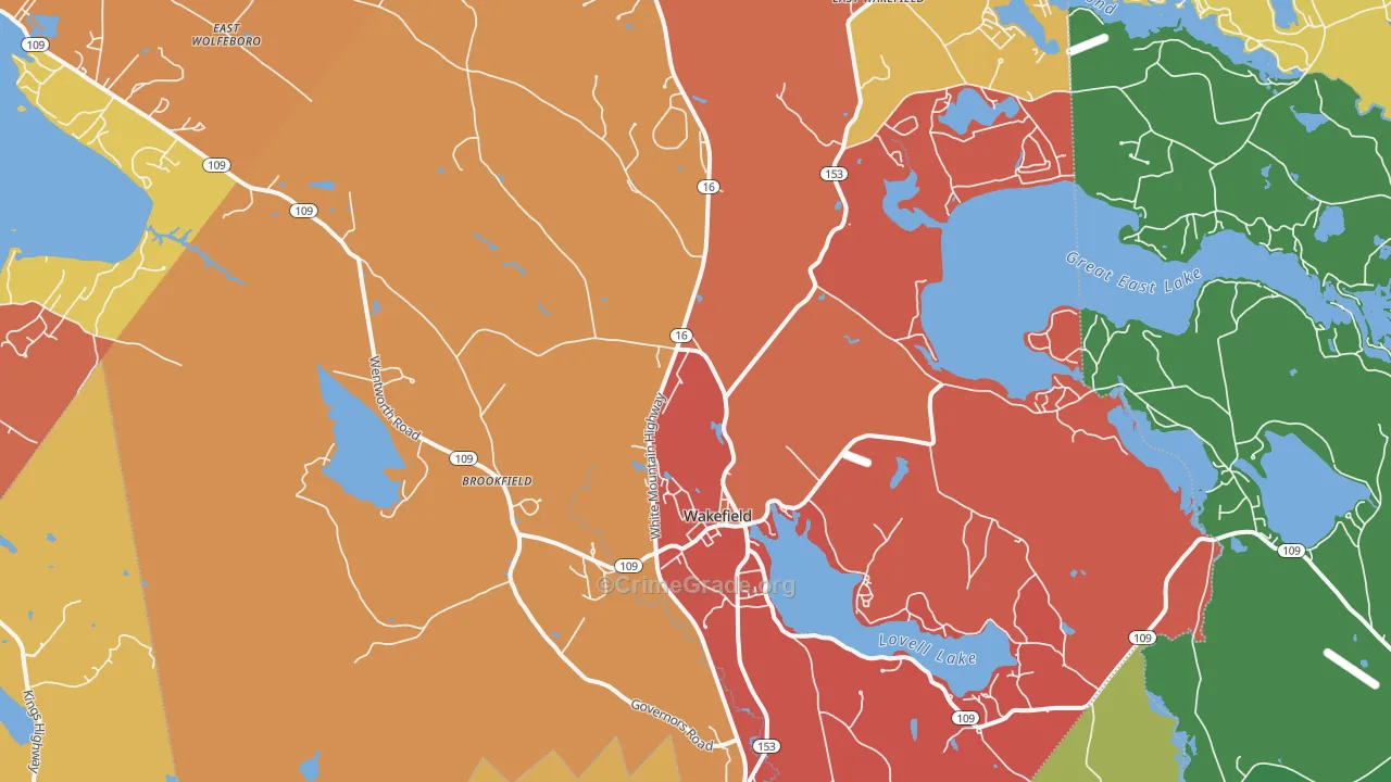 Sanbornville, NH Map of Murder Rates