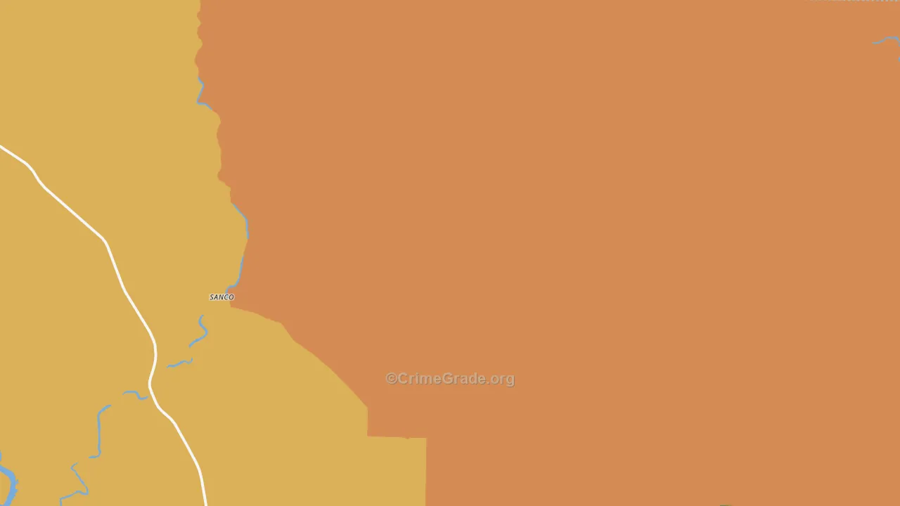 Sanco, TX Map of Murder Rates