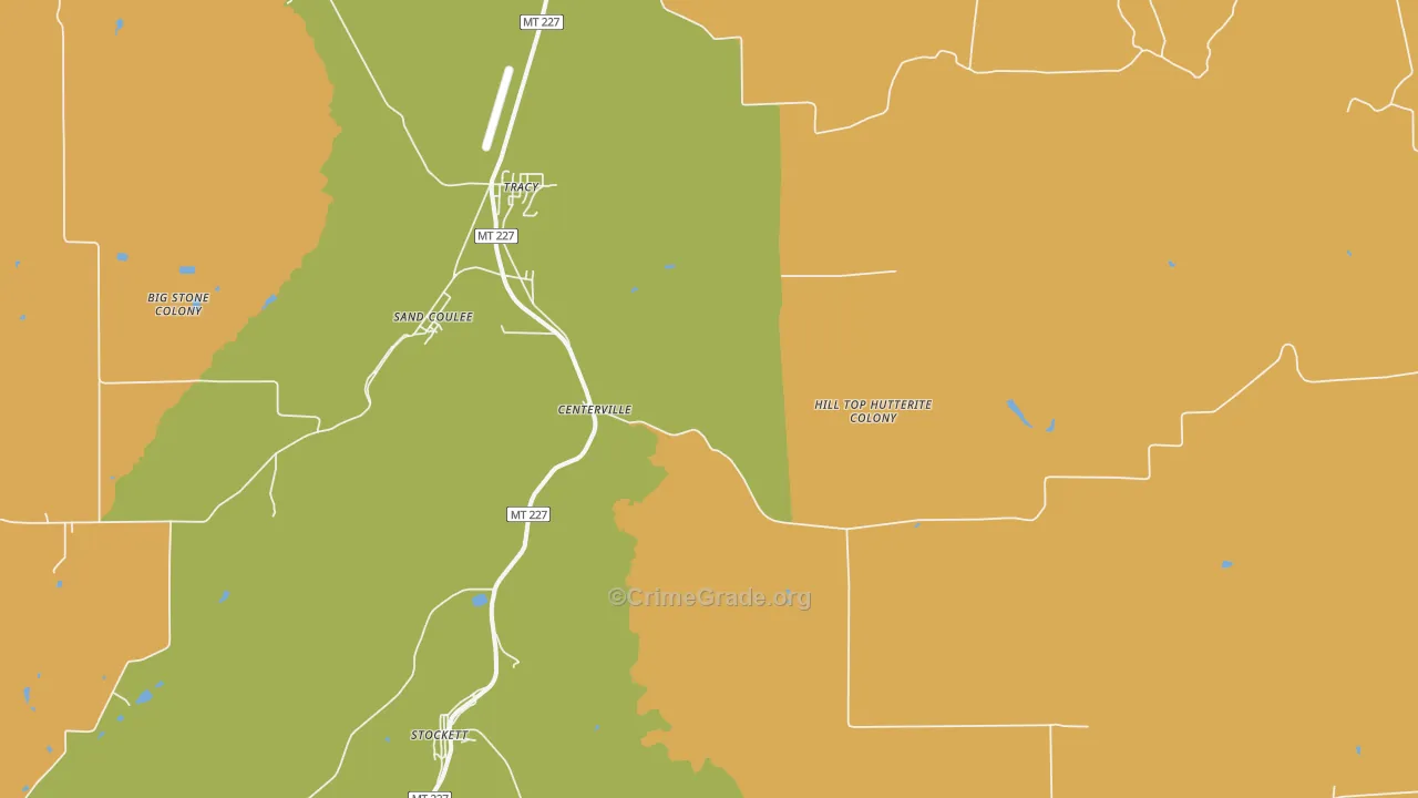 Sand Coulee, MT Map of Murder Rates