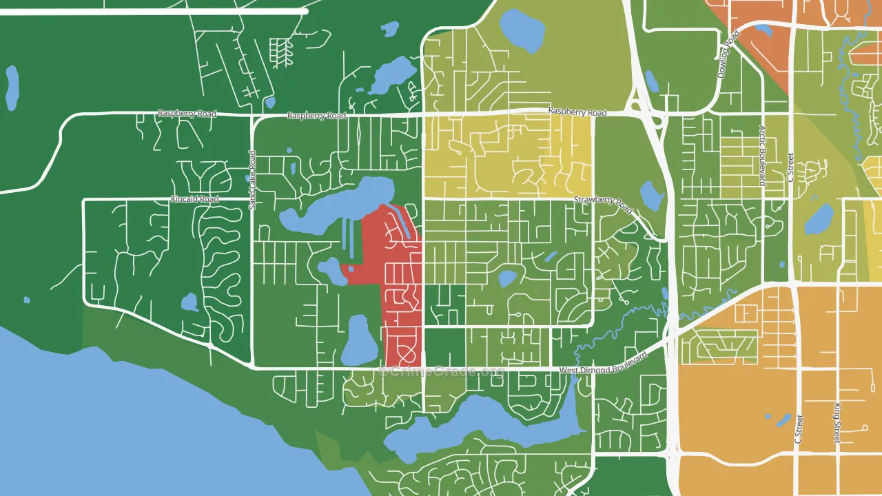 Sand Lake, Anchorage, AK Map of Murder Rates