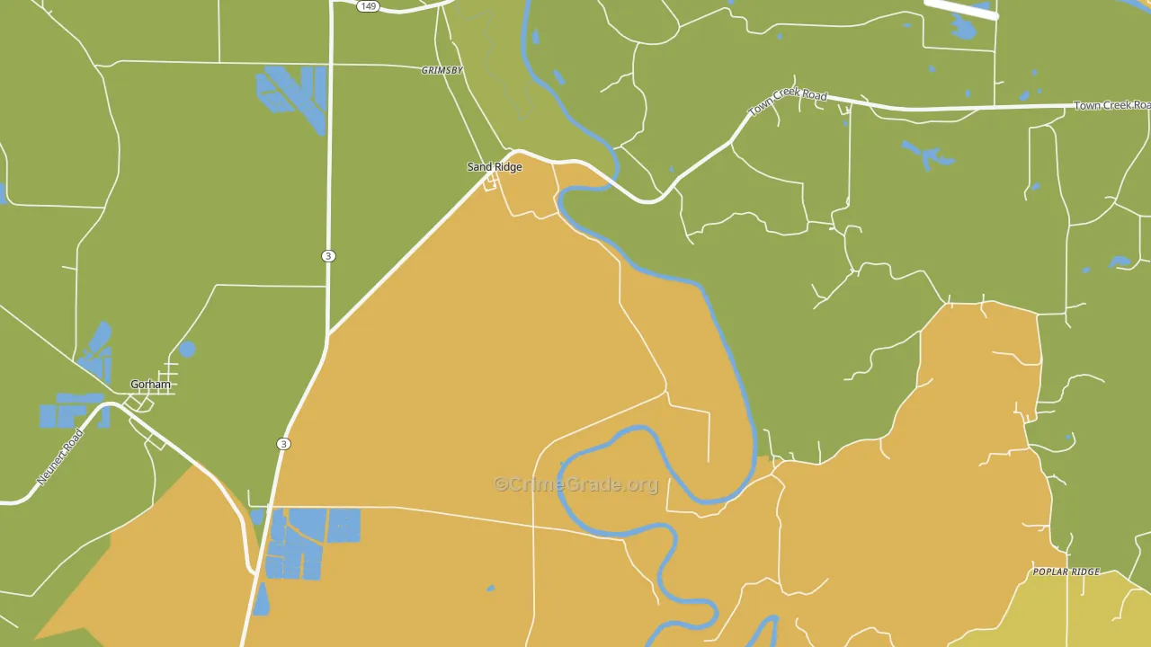 Sand Ridge, IL Map of Murder Rates