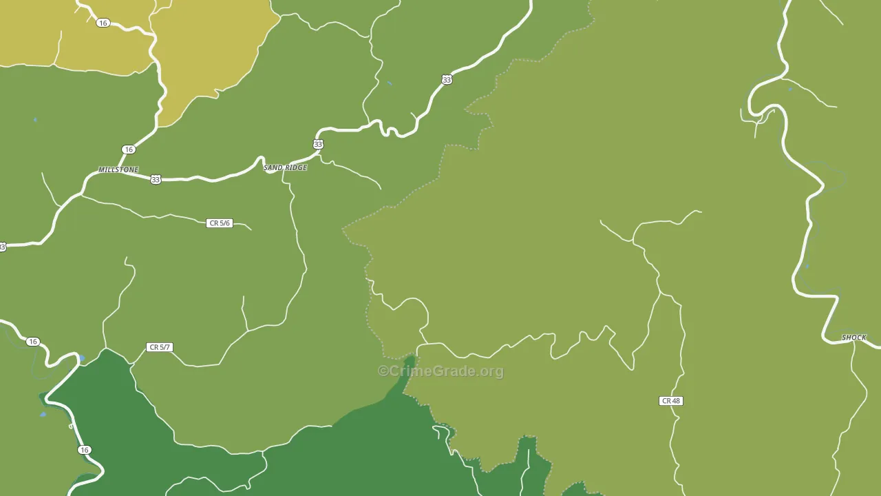Sand Ridge, WV Map of Murder Rates