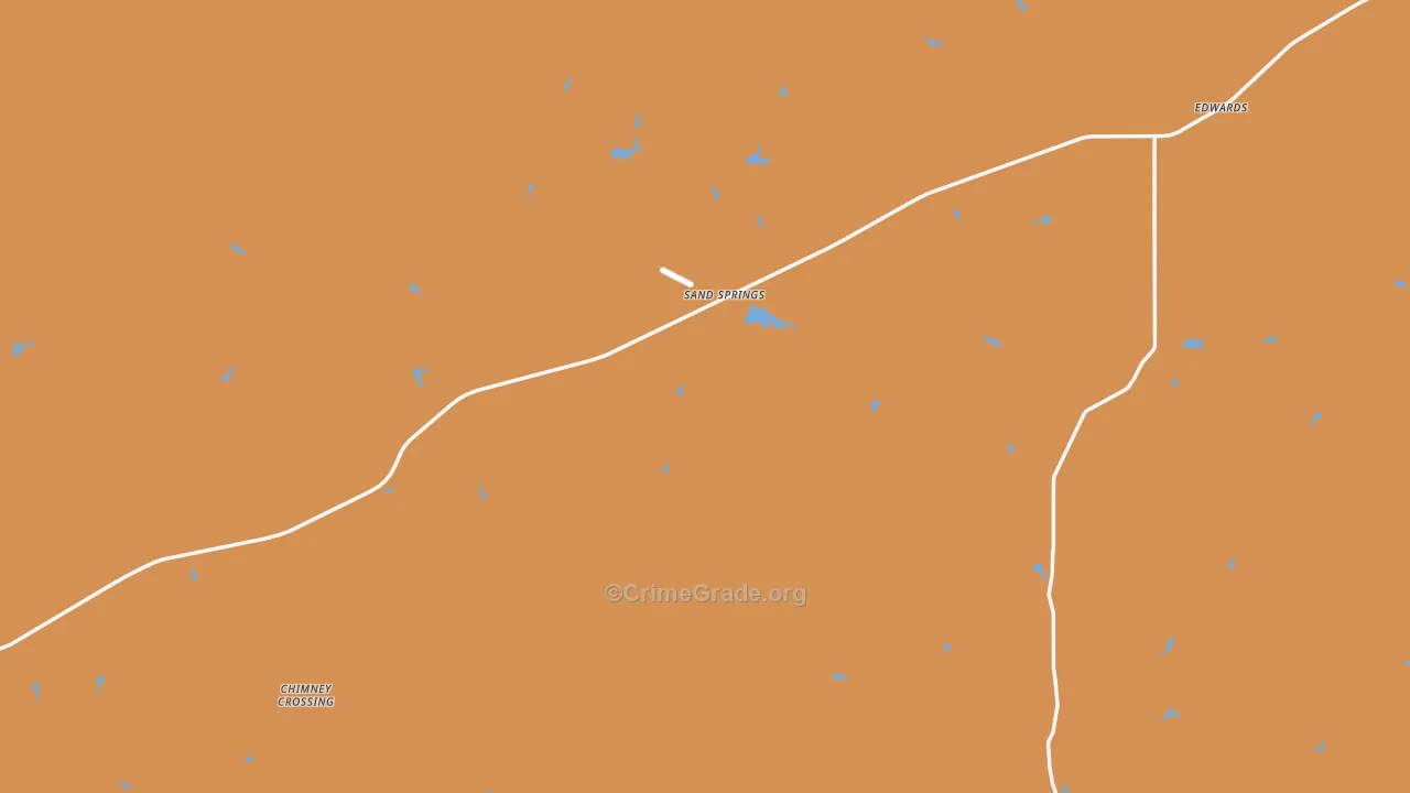 Sand Springs, MT Map of Murder Rates