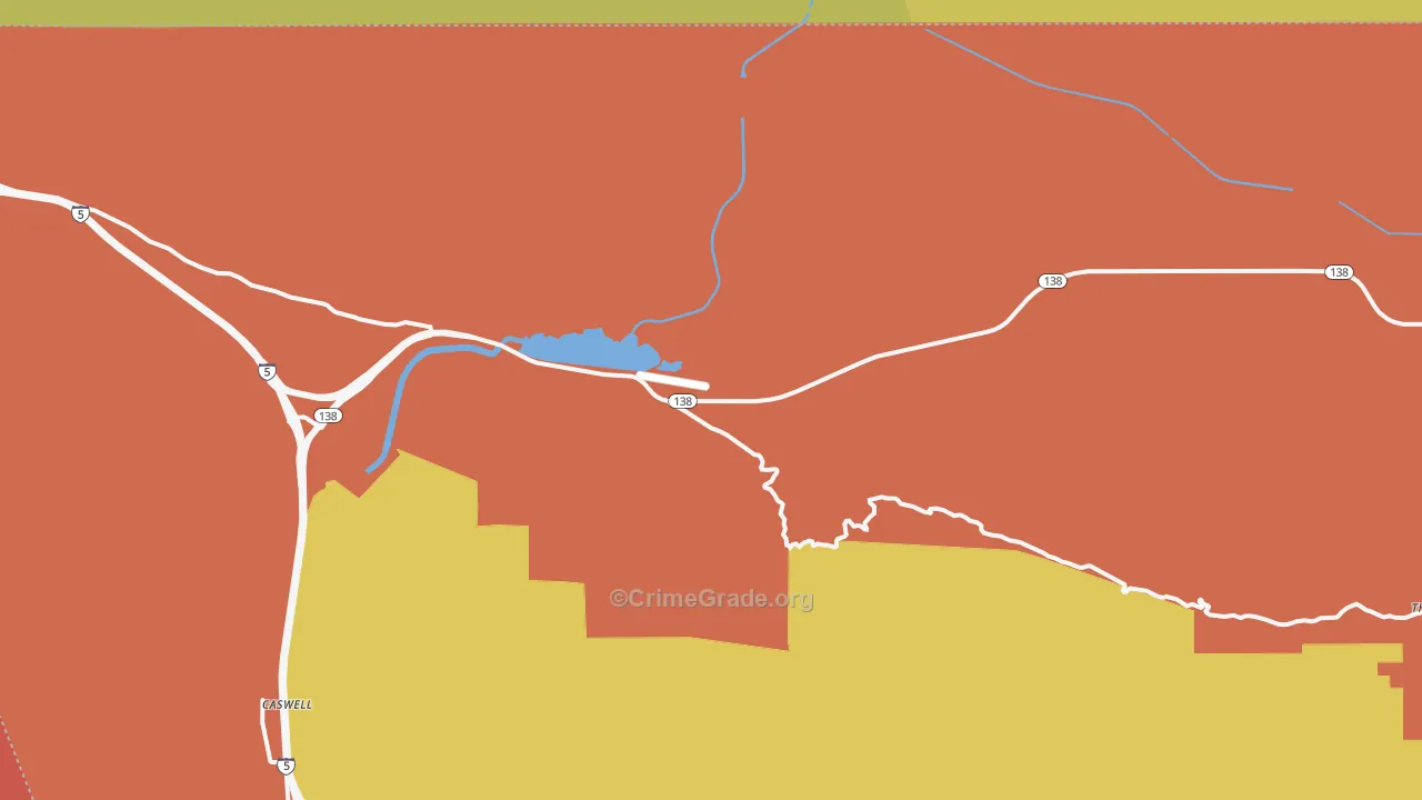 Sandberg, CA Map of Murder Rates