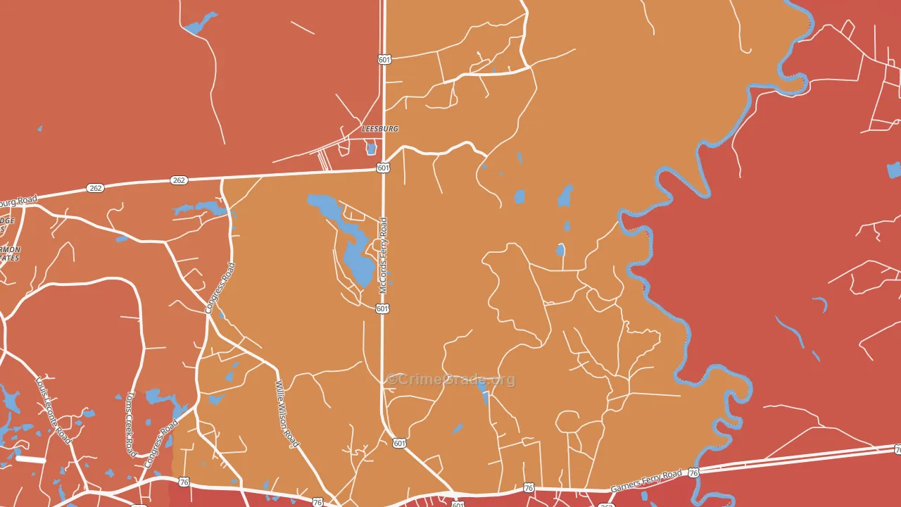 Sanders Corner, SC Map of Murder Rates