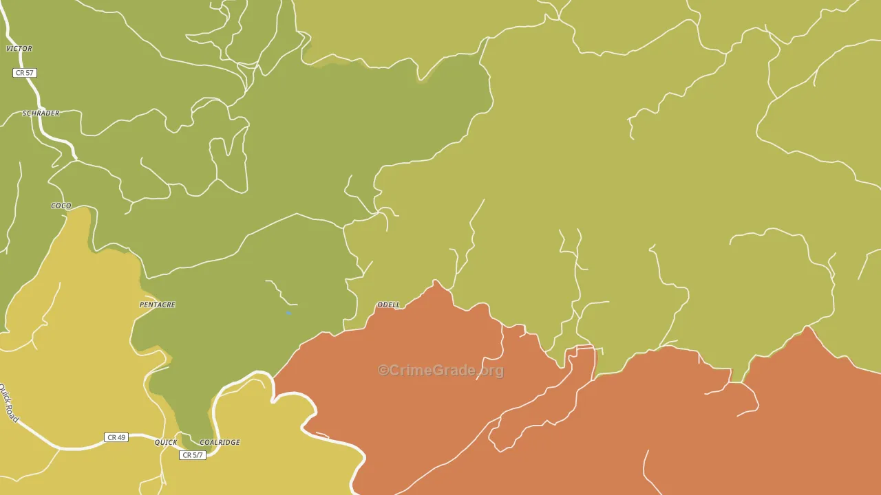 Sanderson, WV Map of Murder Rates