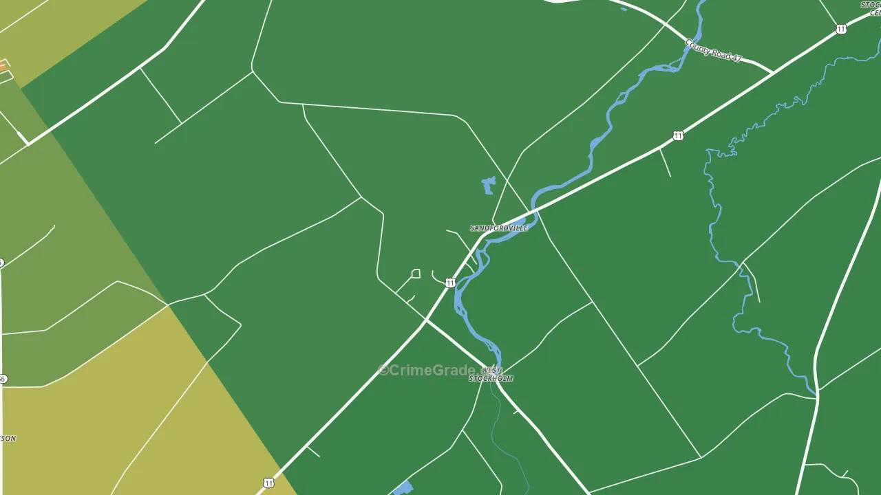 Sandfordville, NY Map of Murder Rates