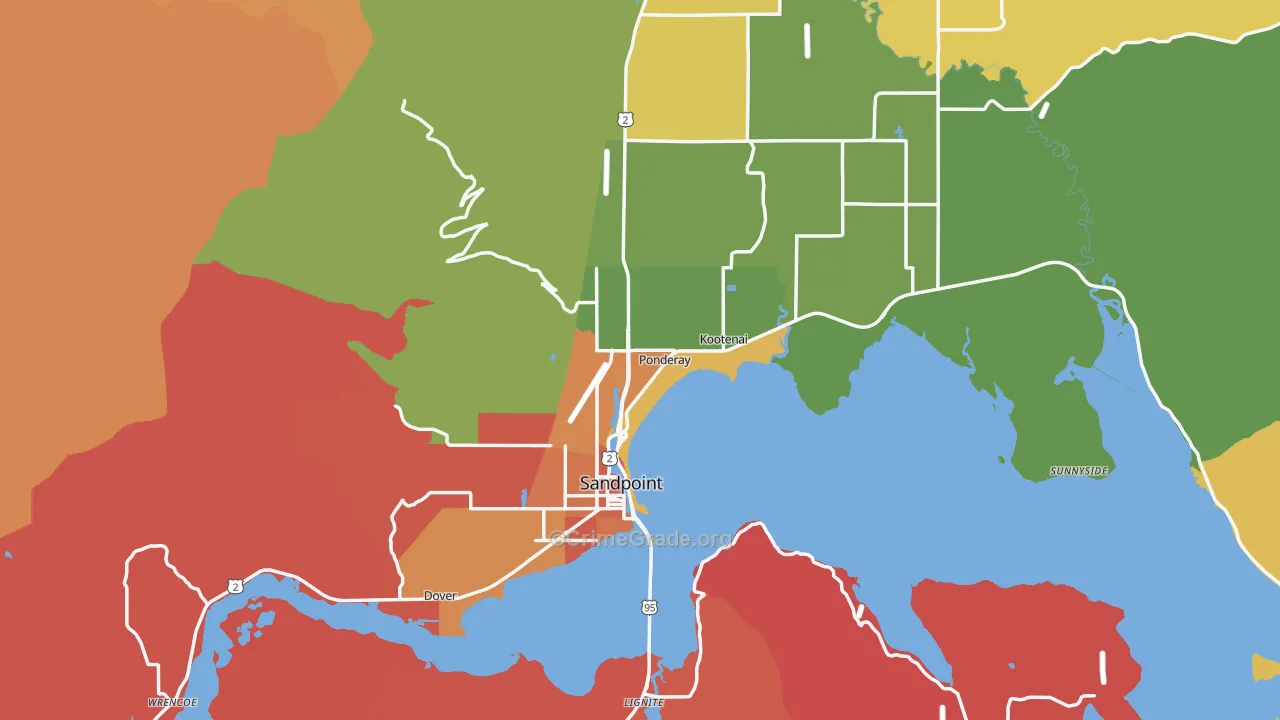 Sandpoint, ID Map of Murder Rates