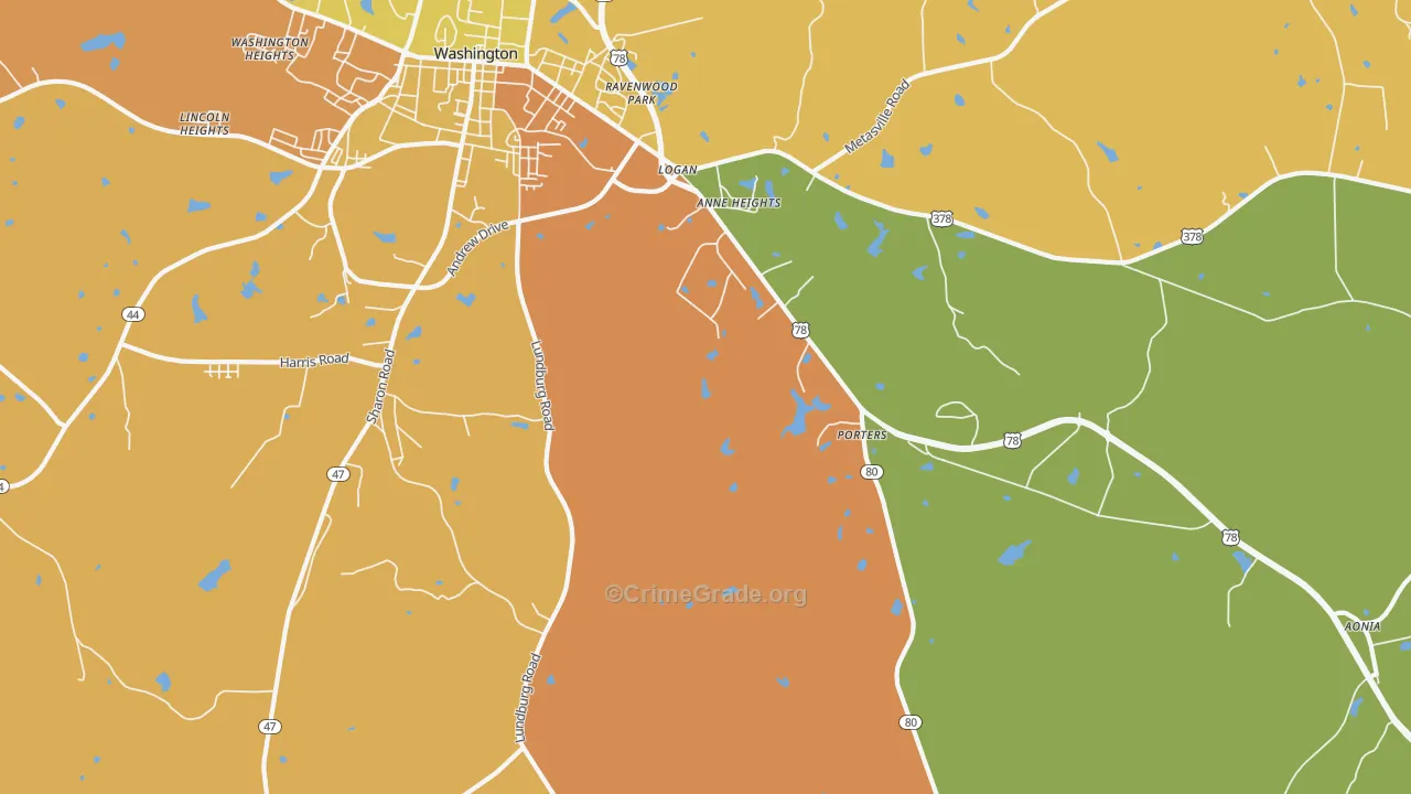Sandtown, GA Map of Murder Rates