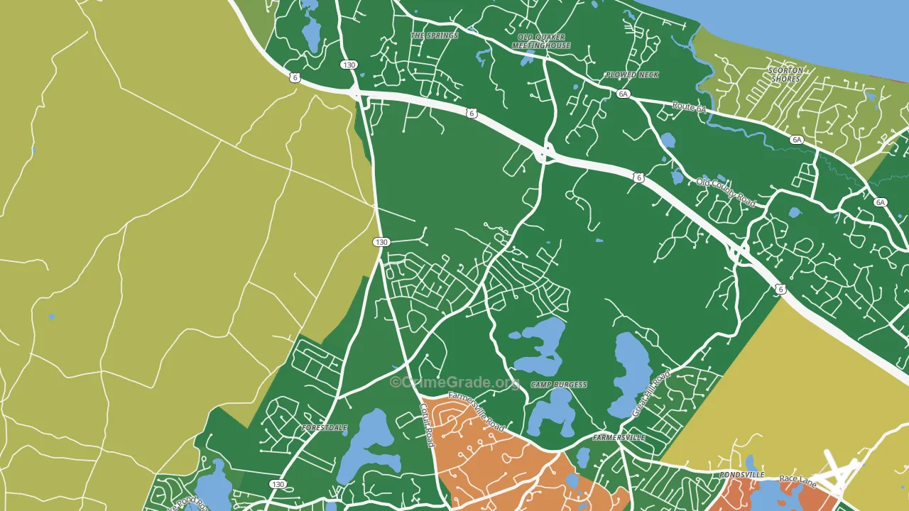 Sandwich, MA Map of Murder Rates