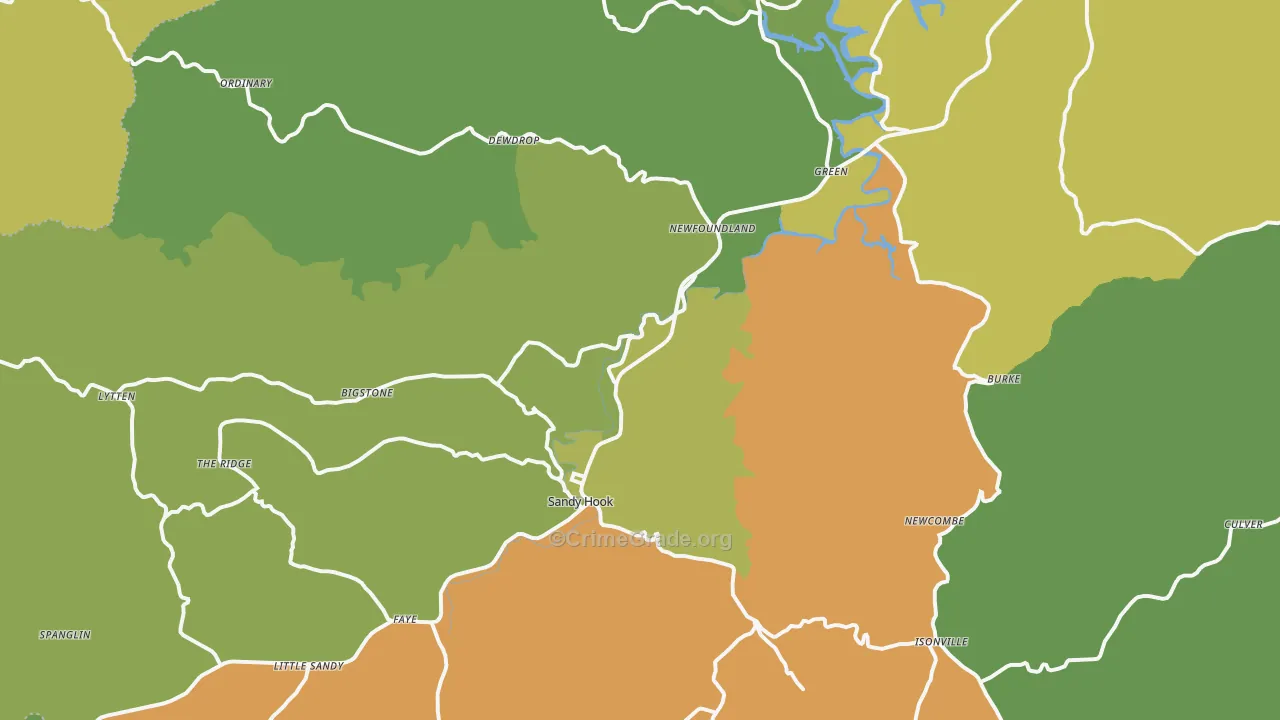Sandy Hook, KY Map of Murder Rates
