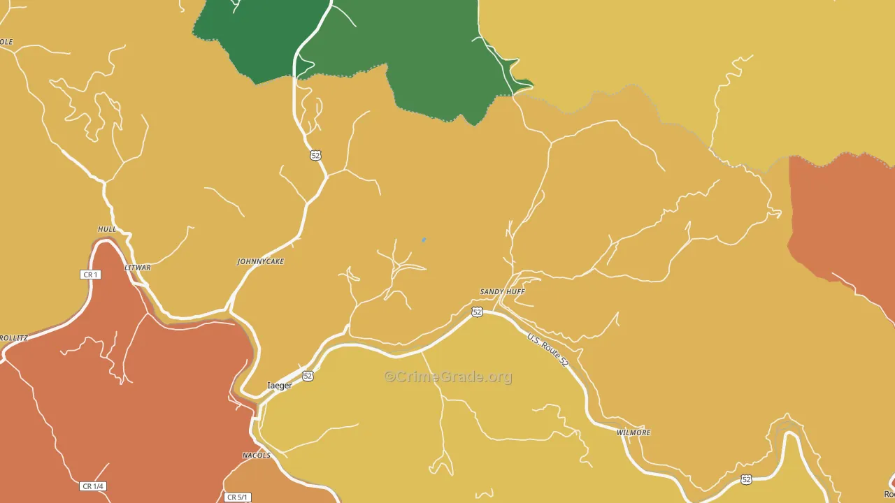 Sandy Huff, WV Map of Murder Rates