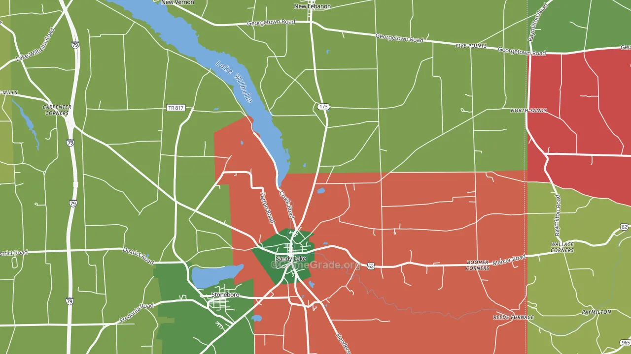 Sandy Lake, PA Map of Murder Rates