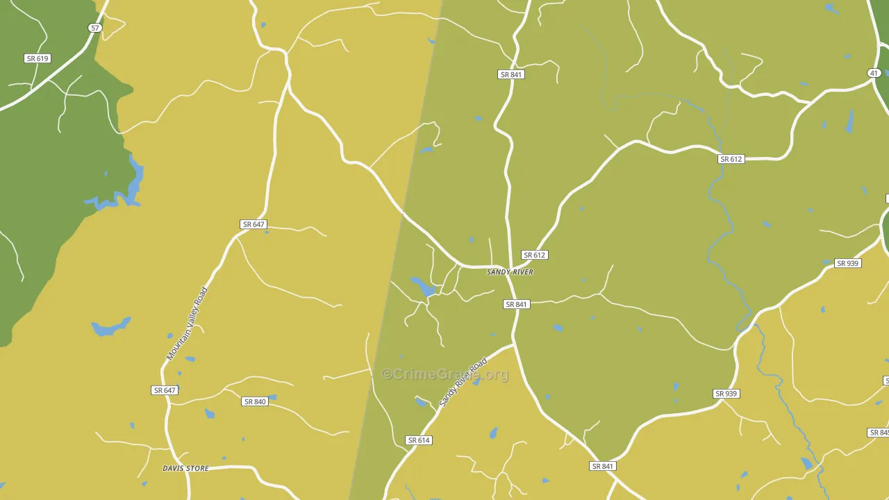 Sandy River, VA Map of Murder Rates